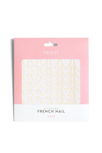 FRENCH NAIL STICKERS GOLD - 1KOM
