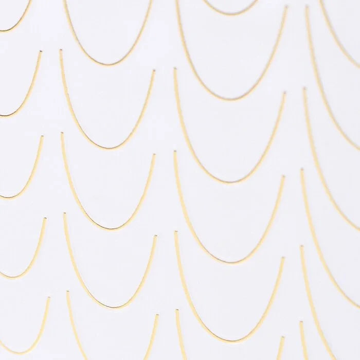 FRENCH NAIL STICKERS GOLD - 1KOM